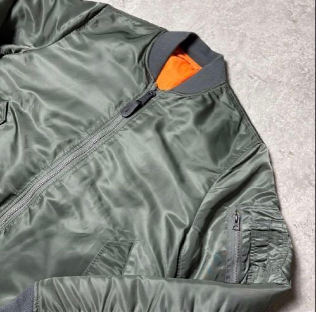 極美品 ALPHA INDUSTRIES MA-1 カーキ リバーシブル L