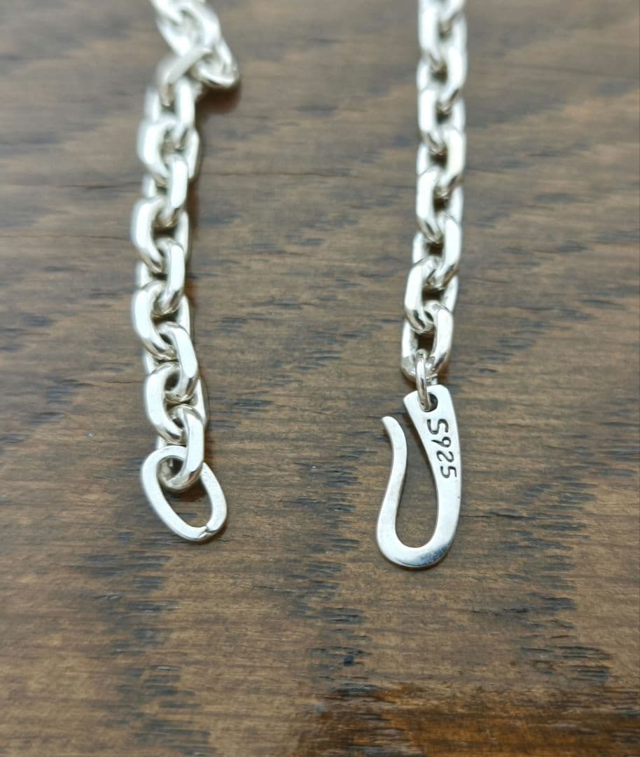 シルバー925 あずきネックレス 5mm 50cm SILVER KYASYA