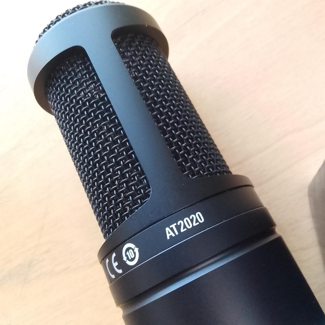 【Audio Technica】AT2020　コンデンサーマイク　黒　ブラック