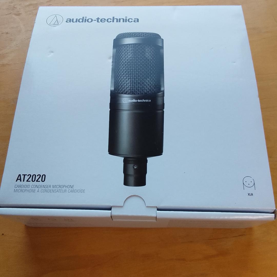 【Audio Technica】AT2020　コンデンサーマイク　黒　ブラック