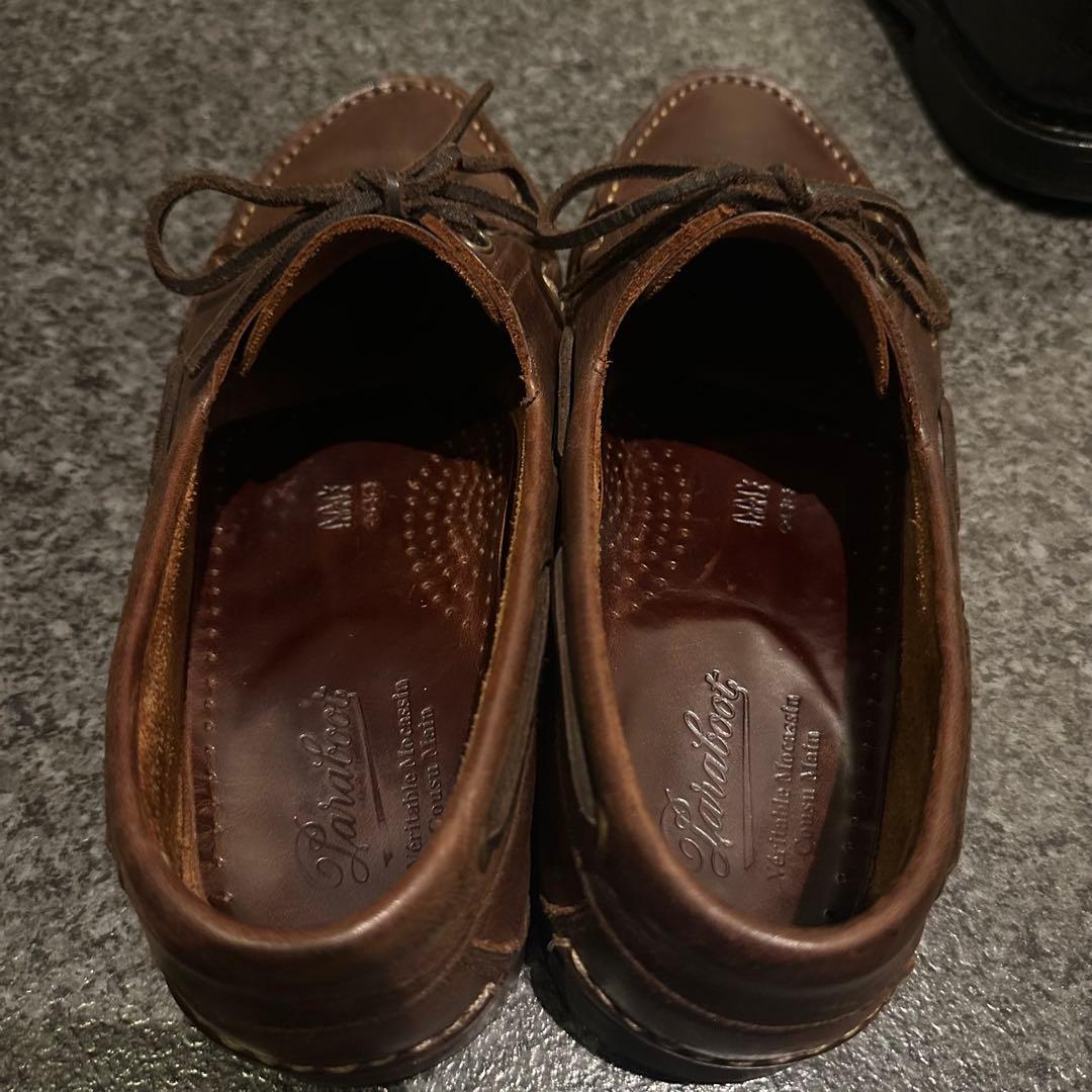 Paraboot BARTH ダークブラウン レザー デッキシューズ