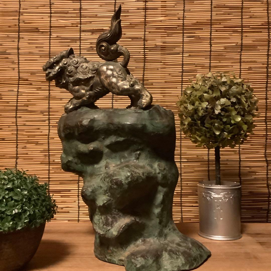古玩…「魔除霊獣・獅子」神獣・聖獣・守護・魔除け・鬼門除け・鉄鋳物