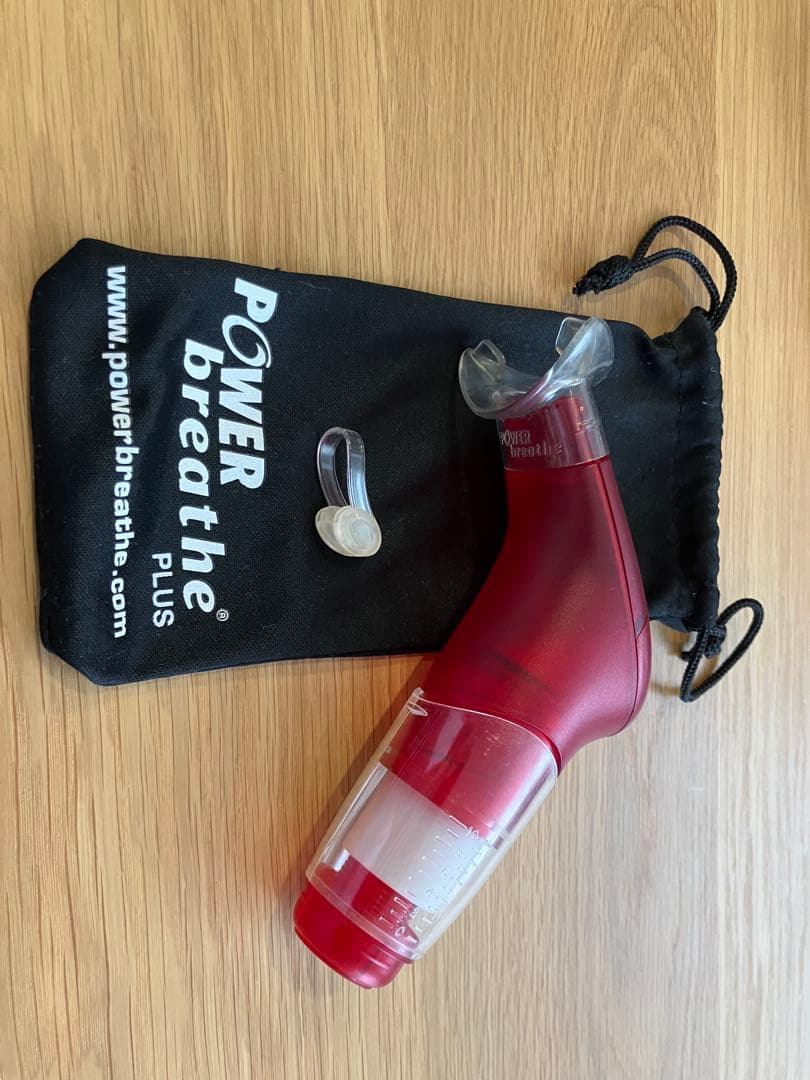 POWERbreathe Plus レッド 呼吸トレーニング器具　箱無し