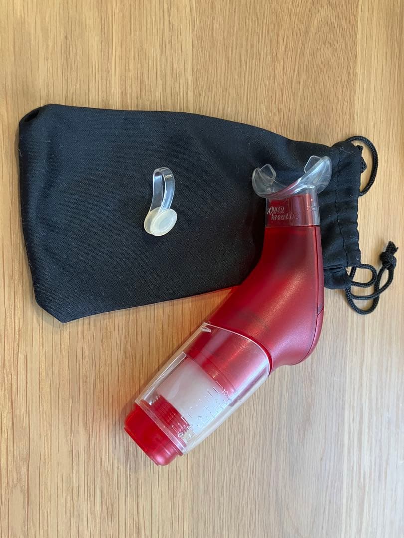 POWERbreathe Plus レッド 呼吸トレーニング器具　箱無し