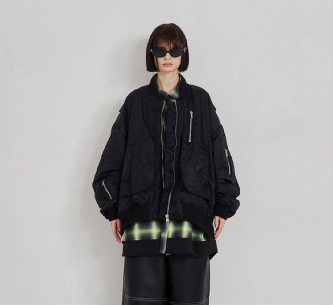 seesew オーバースペックMA-1ジャケット 美品 ブラックMサイズ