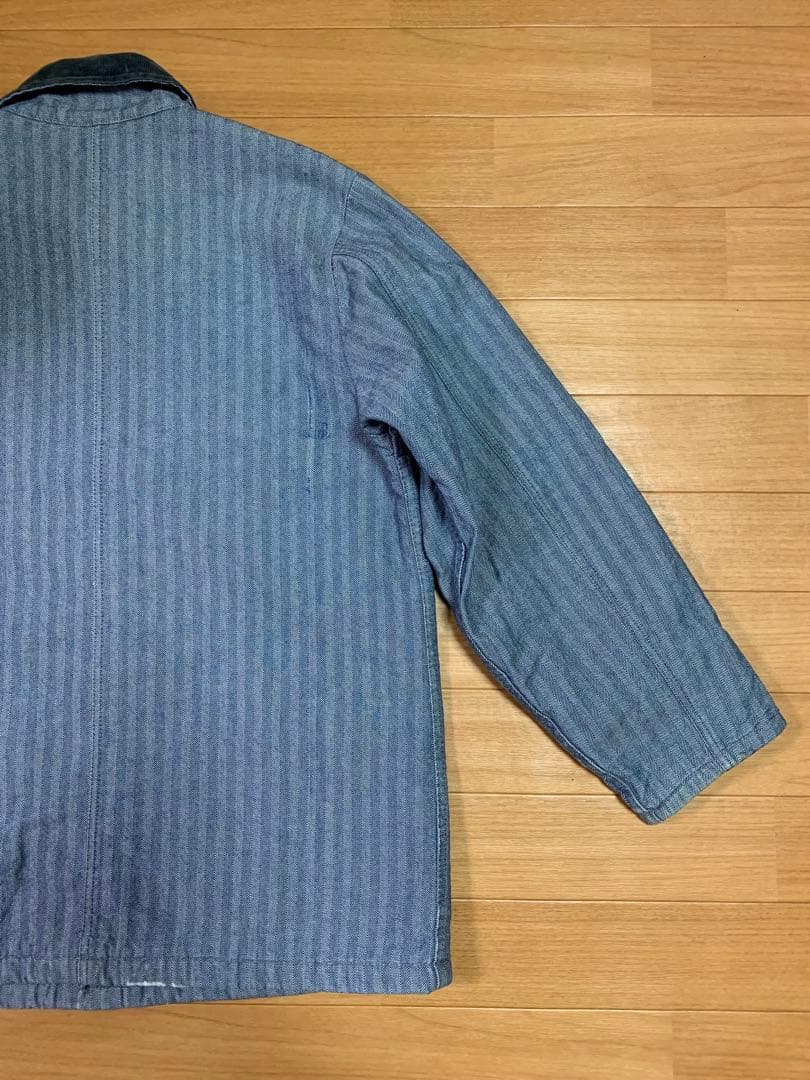 80s Dickies カバーオール チョアコート ヘリンボーン ブランケットL