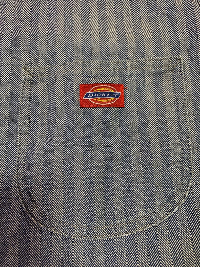 80s Dickies カバーオール チョアコート ヘリンボーン ブランケットL