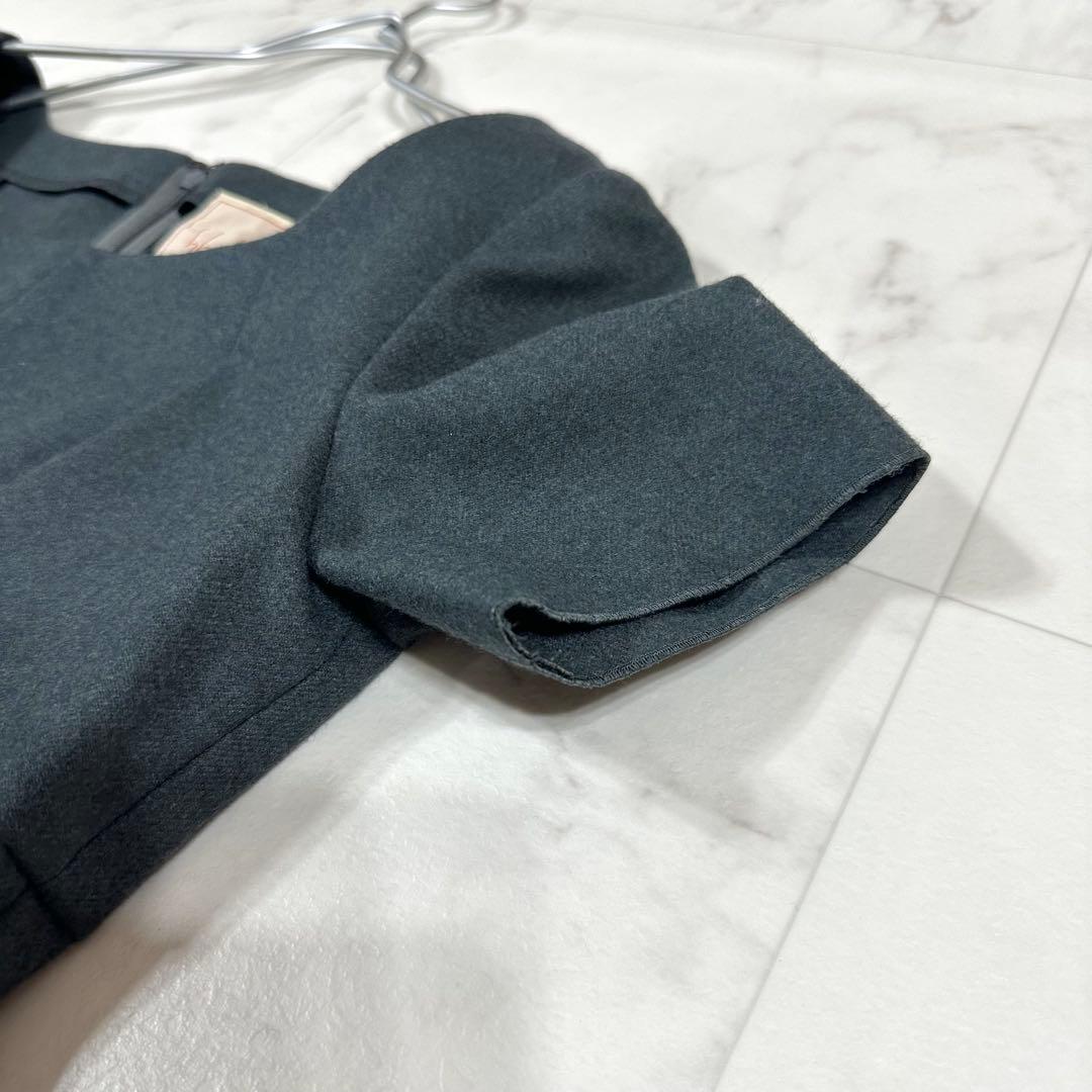 【美品】Sybilla シビラ　半袖ワンピース ダークグレー L相当Aライン