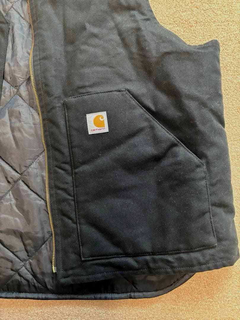 Carhartt カーハート　ダックベスト　ワークウェア　キルティング　ジップ
