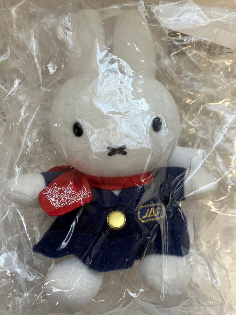 美品 JALミッフィー ぬいぐるみ キャビンアテンダント制服 大小２個セット