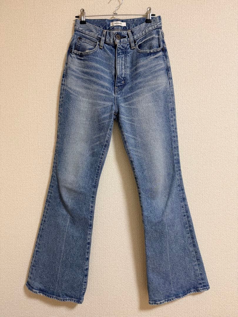 MOUSSY MVS FRARE ブルー 24inchフレアデニム