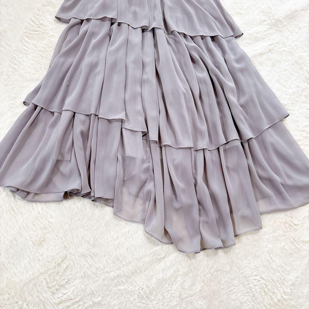 【美品】アニュアンス ランダムヘムティアードスカート アシンメトリー ロング