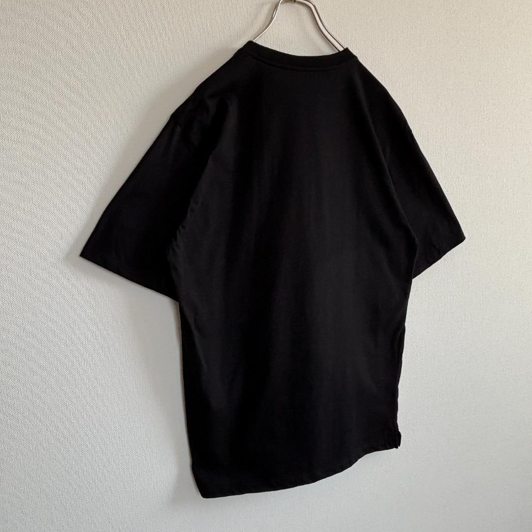 【超人気・極美品】PRADAプラダ/Tシャツ/立体メタリック色ロゴ/ブラック/L