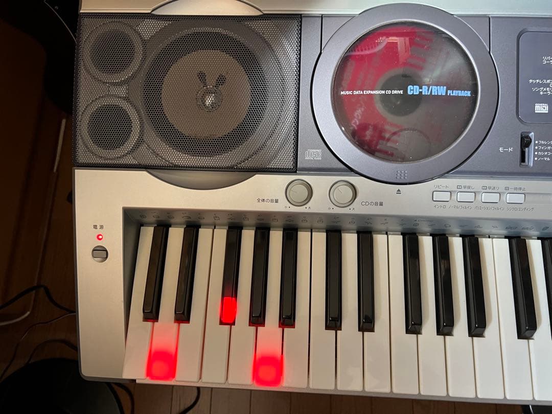 【動作良好 スタンド取説 付】カシオ 電子ピアノ LK-88CD