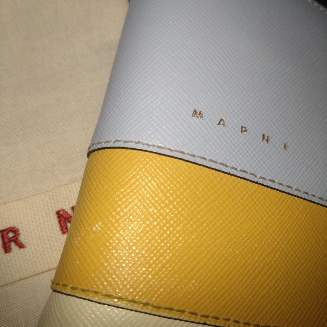 MARNI 二つ折り財布 水色/黄色　限定カラー