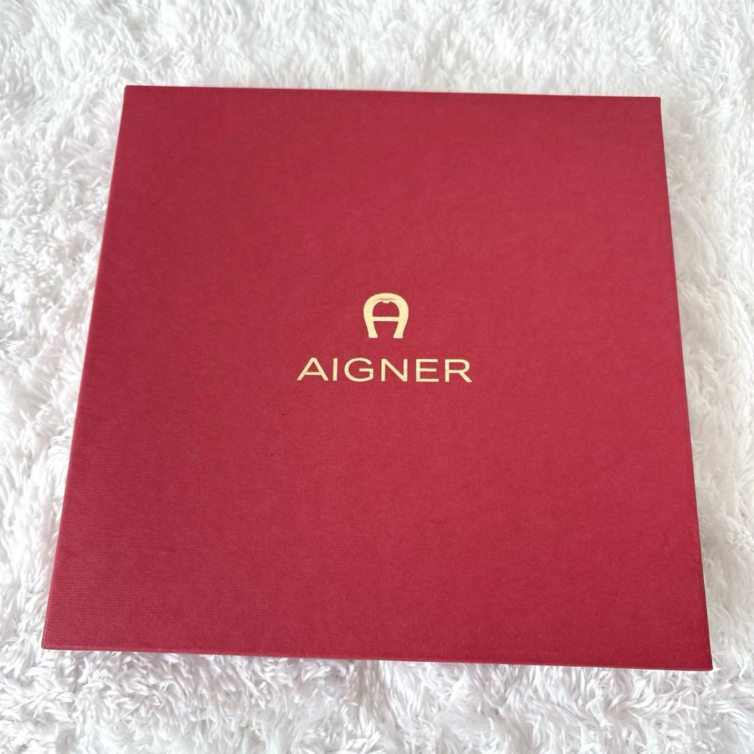 未使用✨AIGNER レザーグローブ 手袋 カシミヤ ロゴ金具 5本指 メンズ