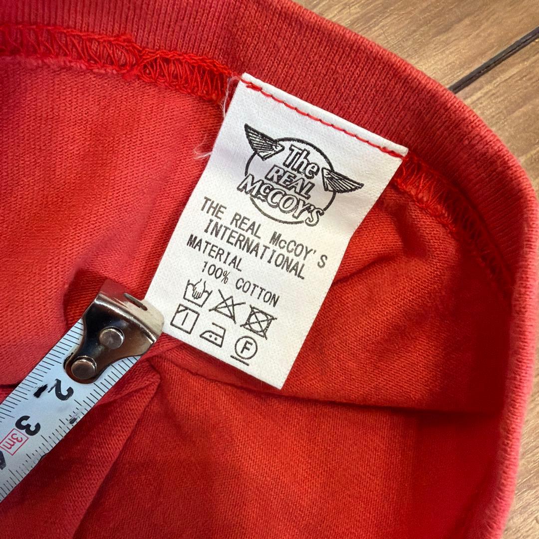 【美品】ジョーマッコイ リアルマッコイズ リンガーTシャツ 赤 40 L相当