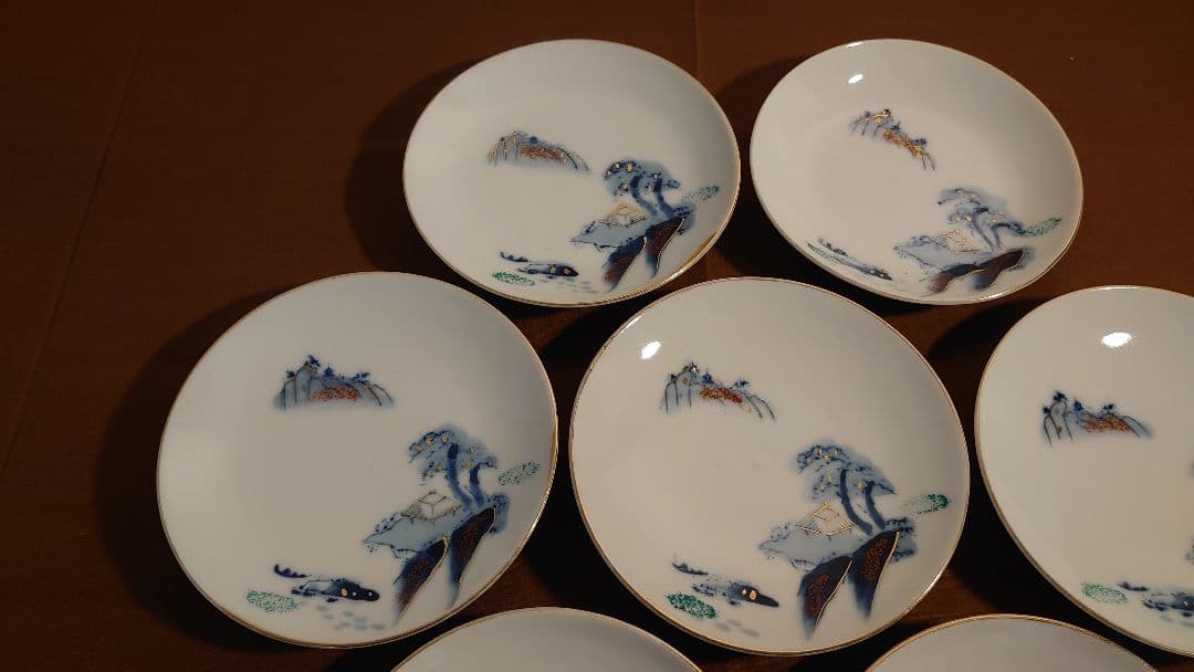 伊万里　伊万里　色絵　金襴手　菓子皿　豆皿　蔵出し　７客