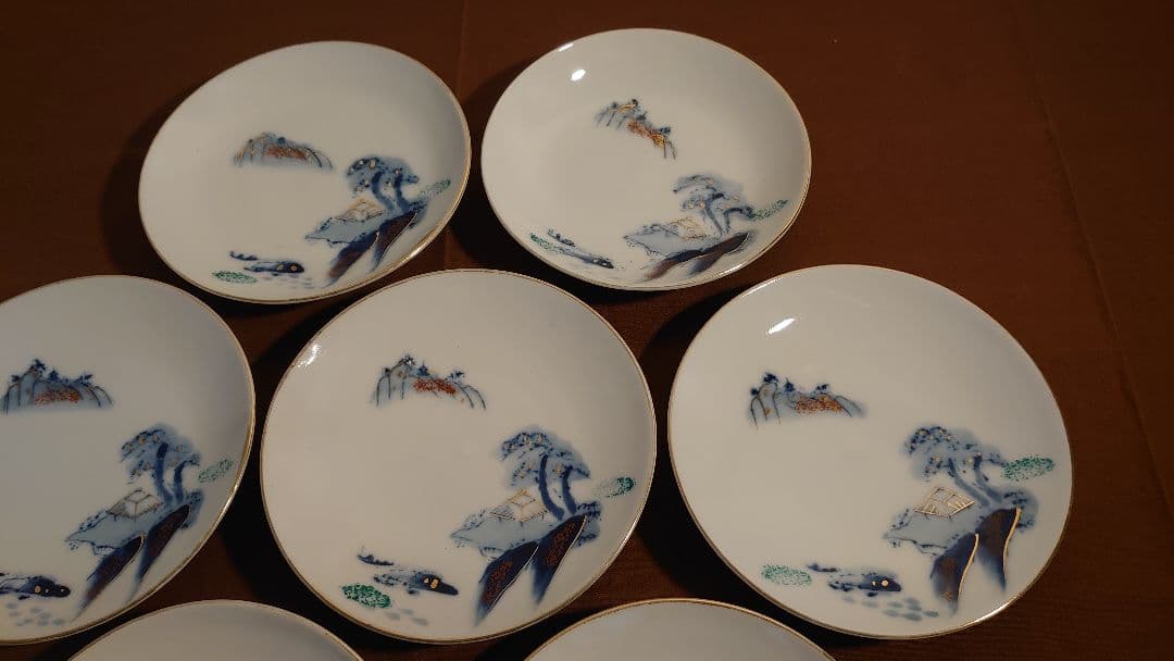 伊万里　伊万里　色絵　金襴手　菓子皿　豆皿　蔵出し　７客