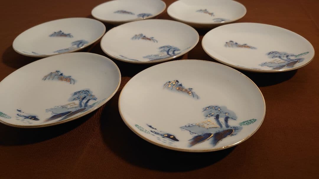 伊万里　伊万里　色絵　金襴手　菓子皿　豆皿　蔵出し　７客