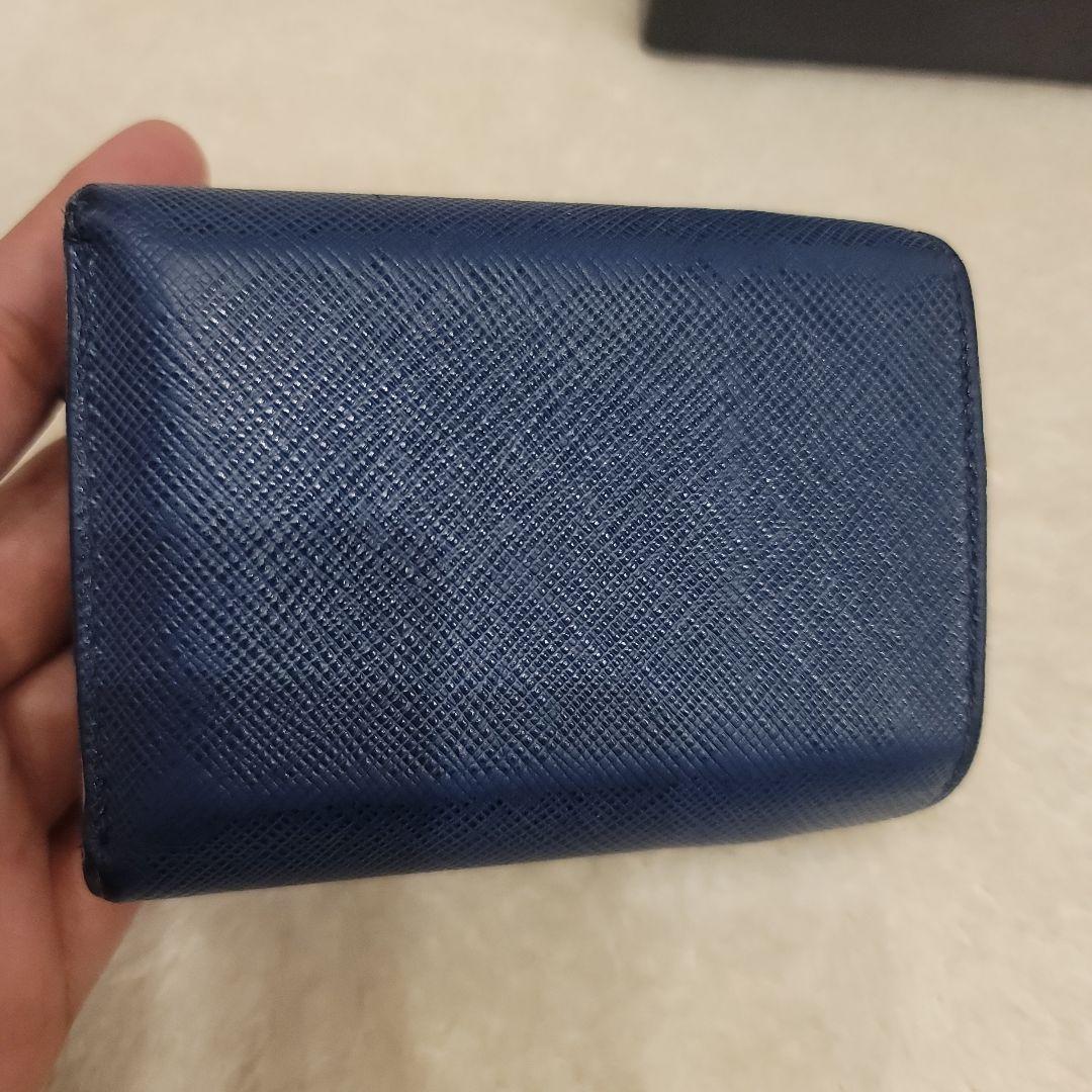 Y*✨様 PRADA 三つ折り財布 ネイビー