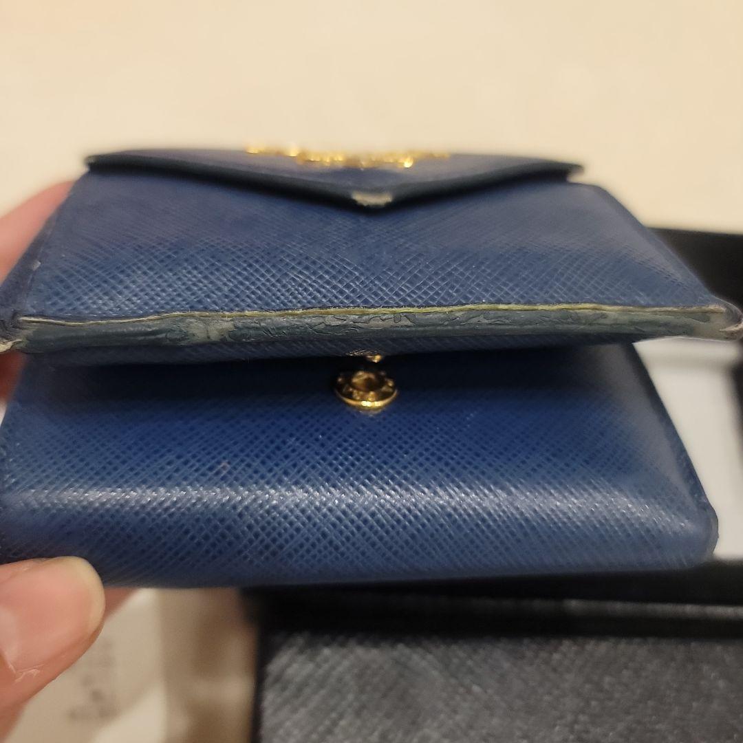 Y*✨様 PRADA 三つ折り財布 ネイビー