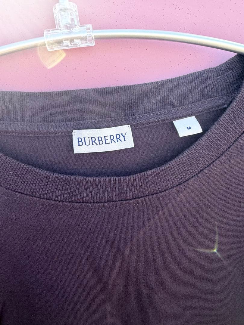 禁*星様 BURBERRY ダークパープル ロングTシャツ Mサイズ