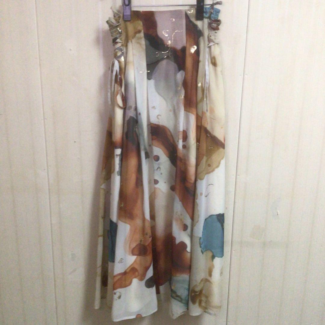 スカート Ameri UNDRESSED AMELIA INK ARTSKIRT M