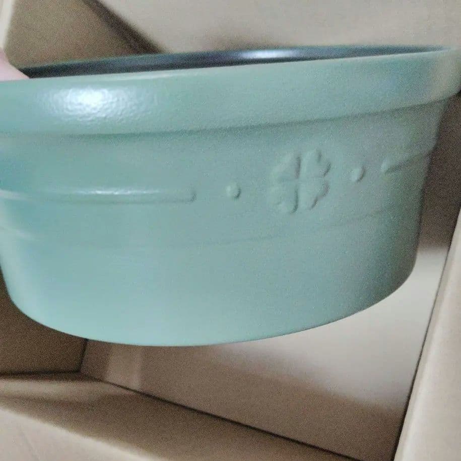 ちょこ【美品✿未使用】セラポット モスグリーン 浅型深型セット