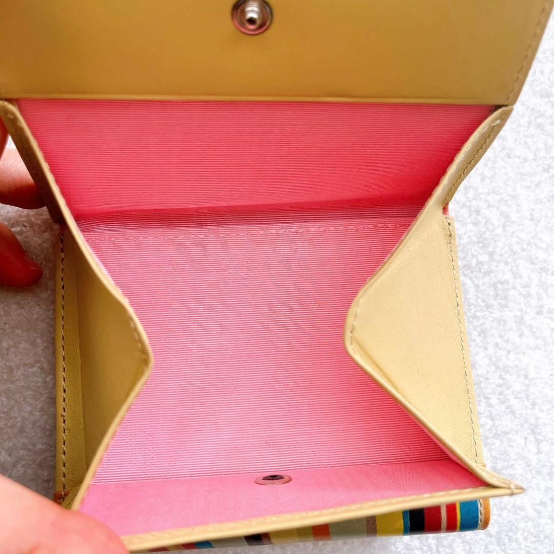 美品 Paul Smith 二つ折り財布 マルチカラー ポールスミス