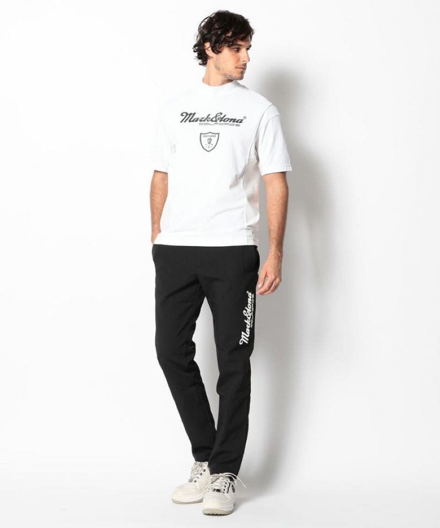 【新品未使用】マークアンドロナ　半袖　モックネックシャツ　50 XL