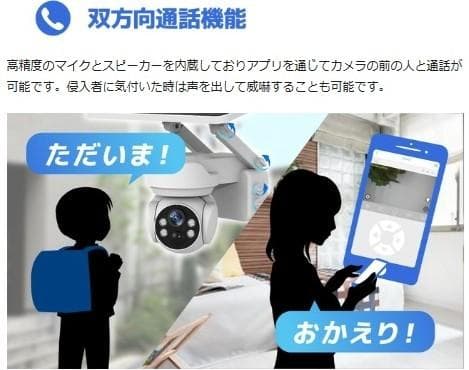 未使用保管商品‼　夜・雨も安心‼高機能防犯カメラ　2.4GHZWi-Fi仕様