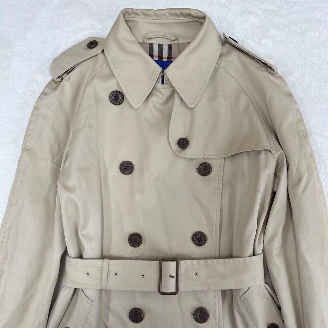 バーバリーブルーレーベル トレンチコート ノバチェック ロング丈 40（L）