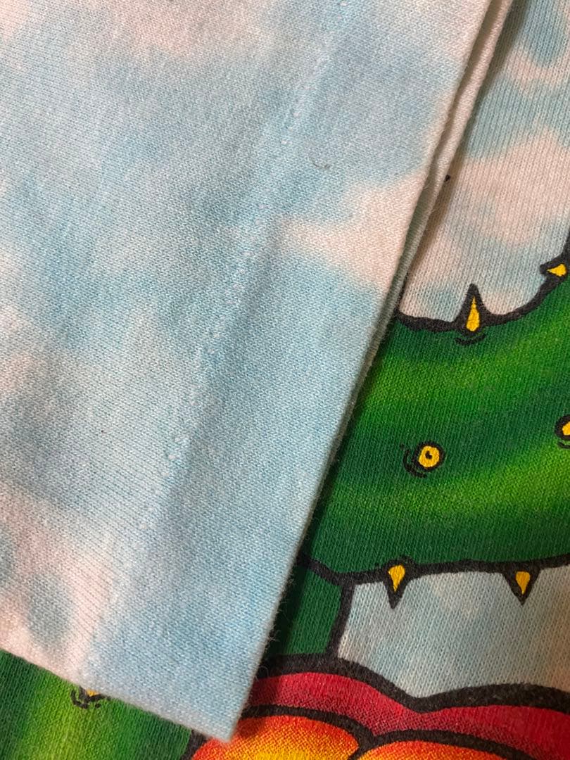 トップス 90s liquid blue T-shirt