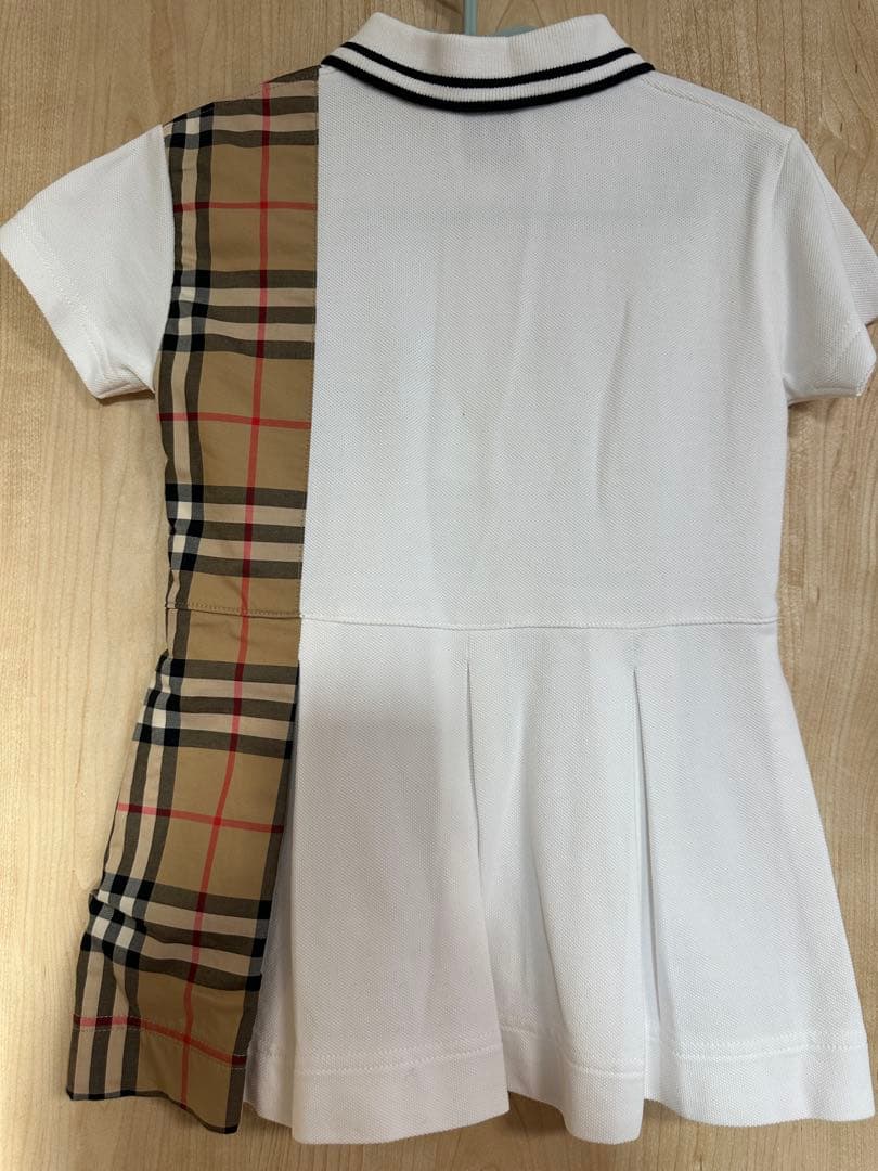 美品⭐︎BURBERRY ポロシャツワンピ白 18M 86cm