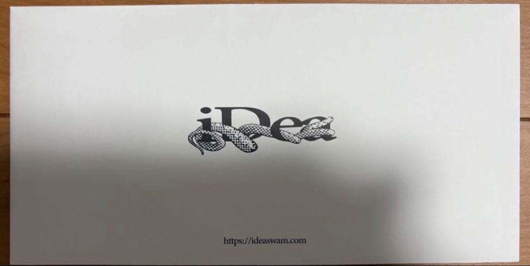 ブラックニット帽 刺繍ロゴ付き ideaswam
