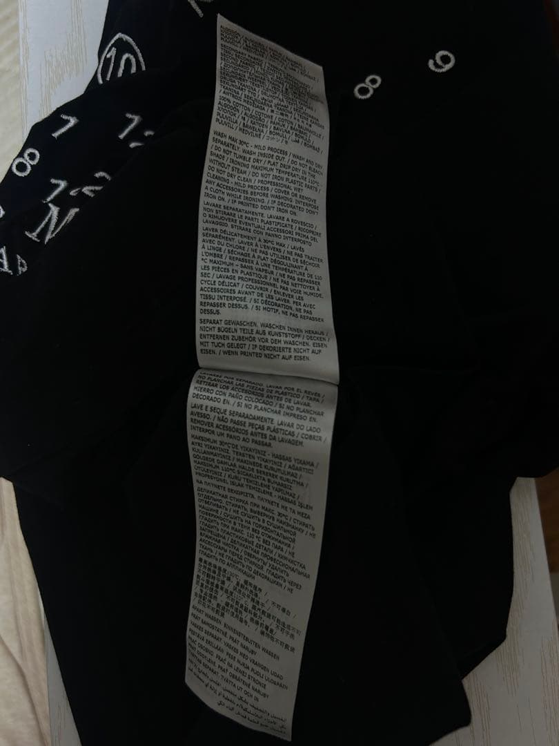 【タグあり】Maison Margiela ナンバーロゴ プリントTシャツ黒