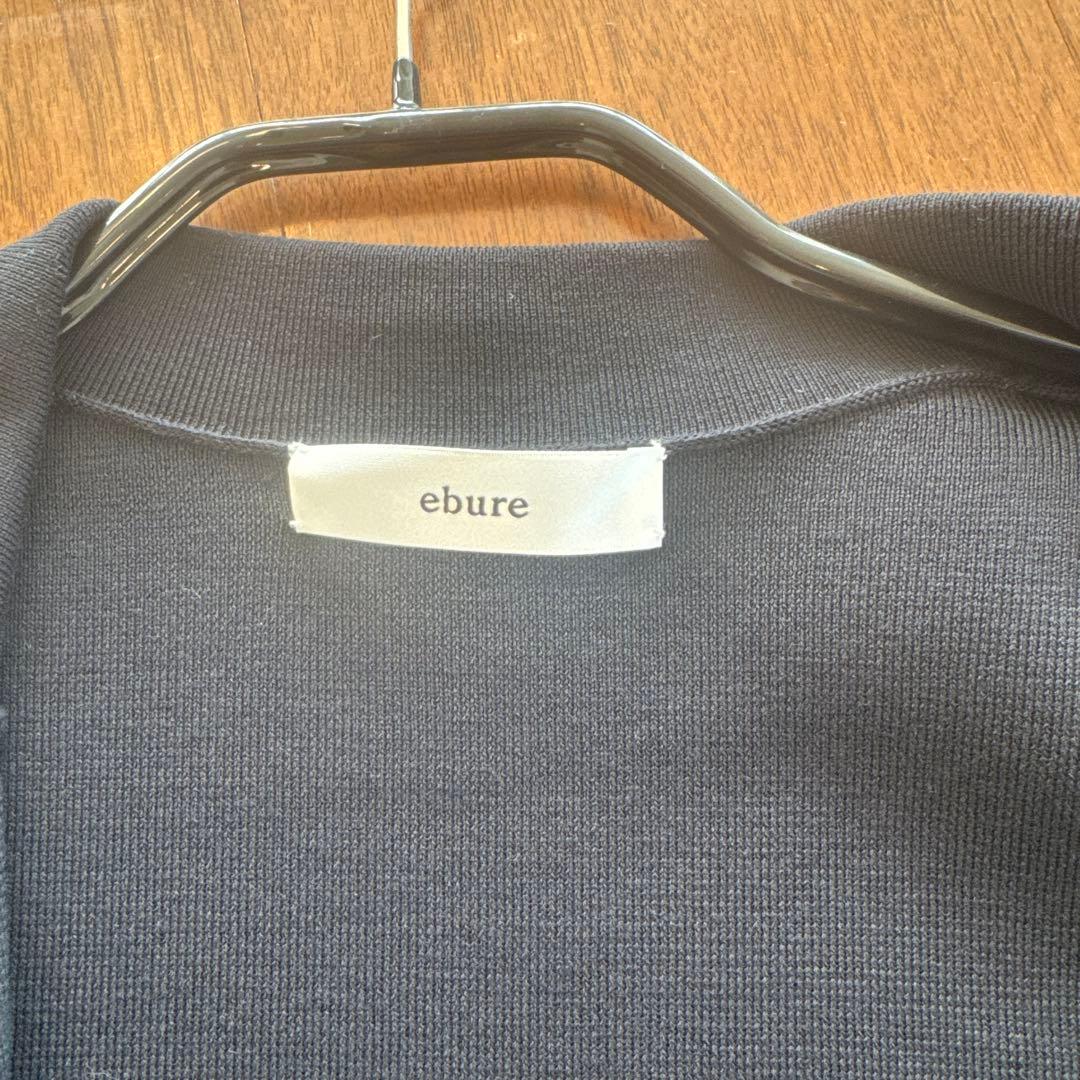ebure コットンシルクニットジャケットカーディガン