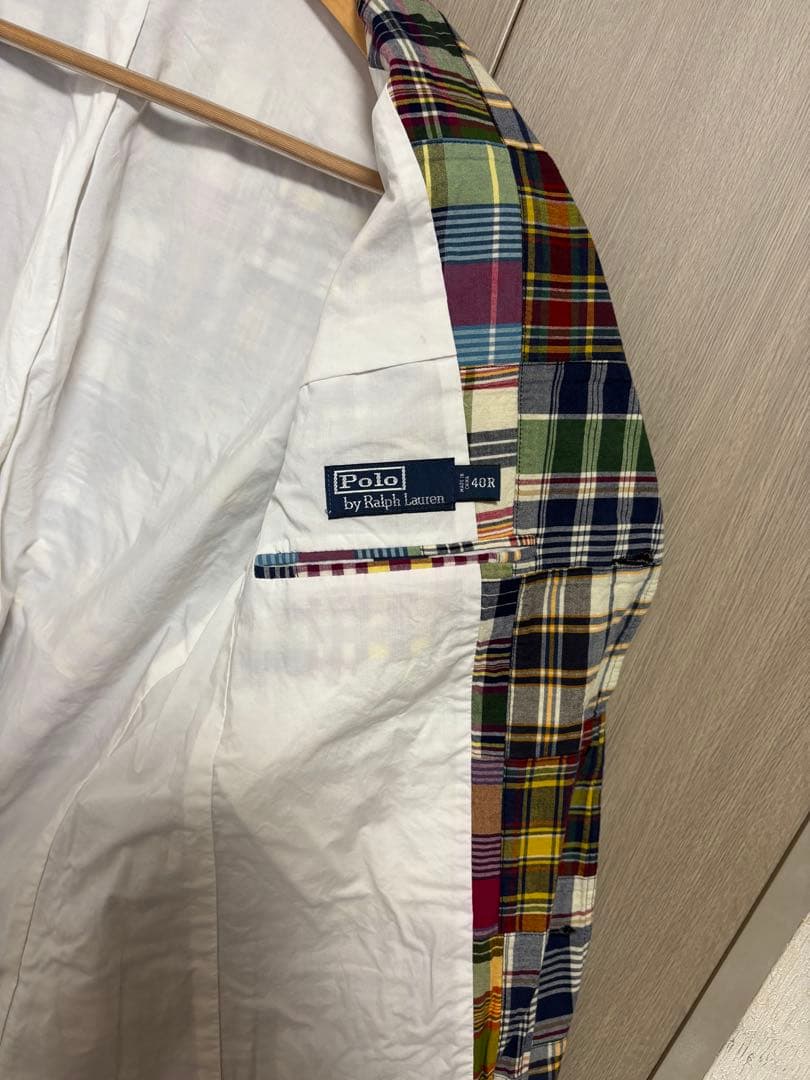 Polo RalphLauren マドラスチェックパッチワークジャケット