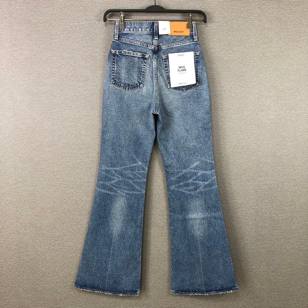 未使用品 MOUSSY MVS FLARE 23 BLU ブルー