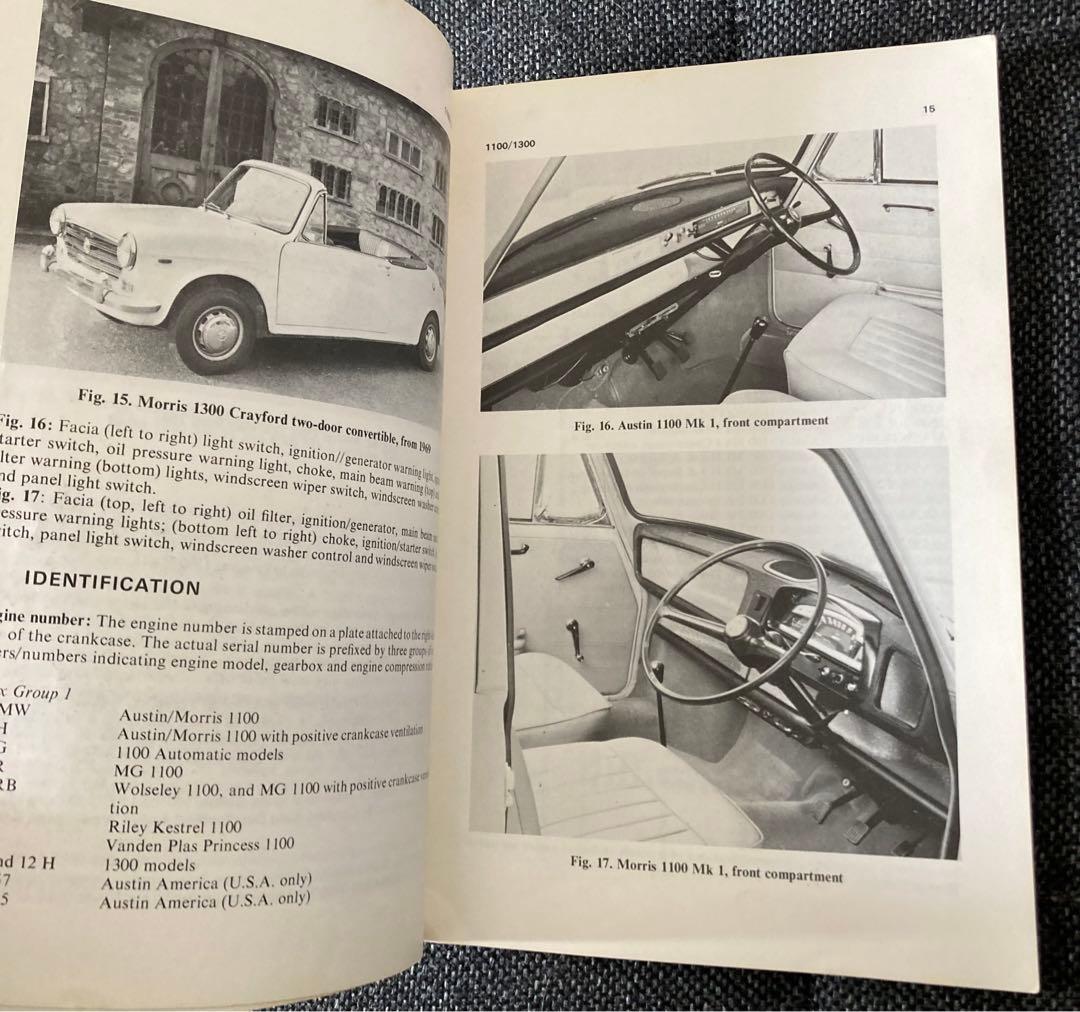 洋書 BRITISH LEYLAND 1100/1300 MOTOR MANUALS