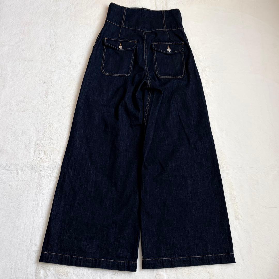 MOUSSY CORSET DESIGN BAGGY 濃紺