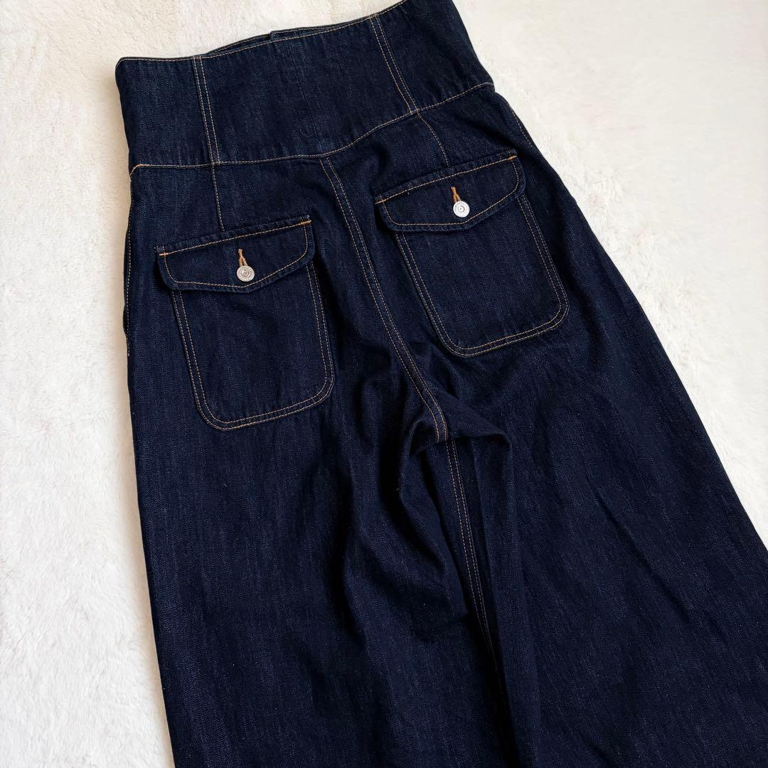 MOUSSY CORSET DESIGN BAGGY 濃紺