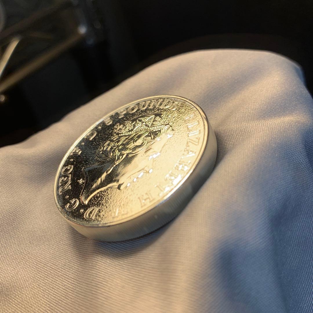 純銀貨 2オンス クイーンズビースト　2016 ライオン・イングランド M5