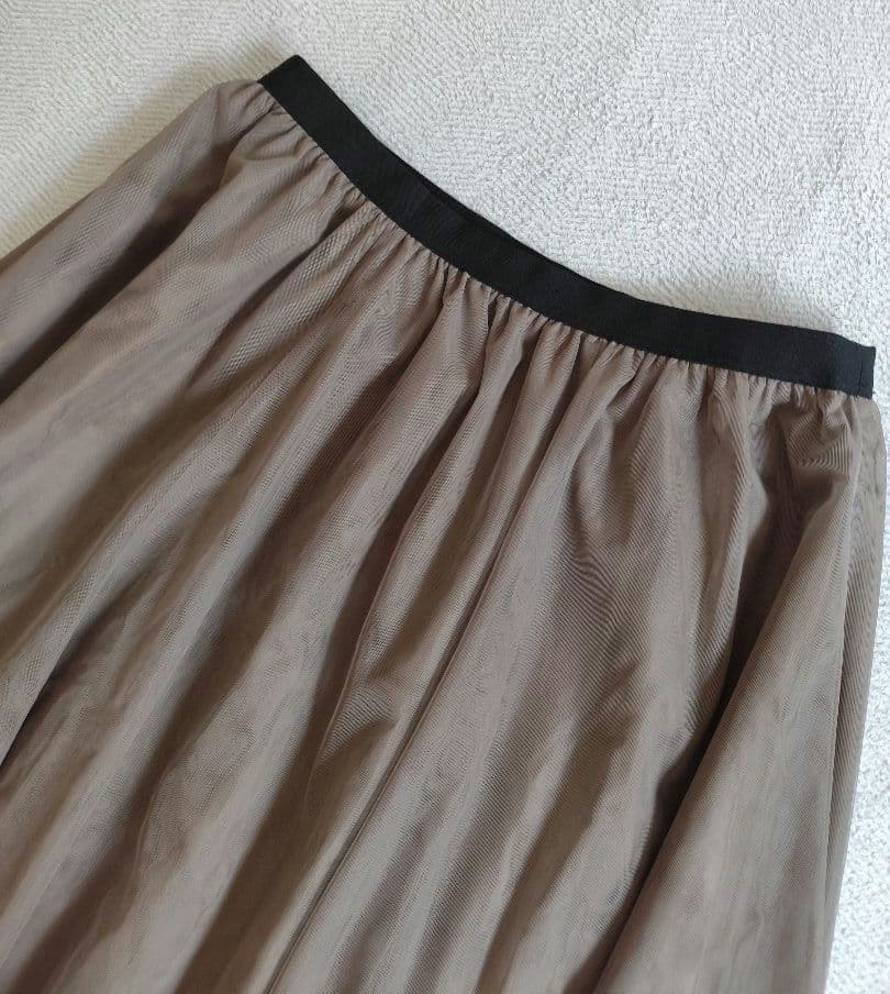 【大きいサイズ】23区 ソフトチュール スカート 48 洗える シフォン