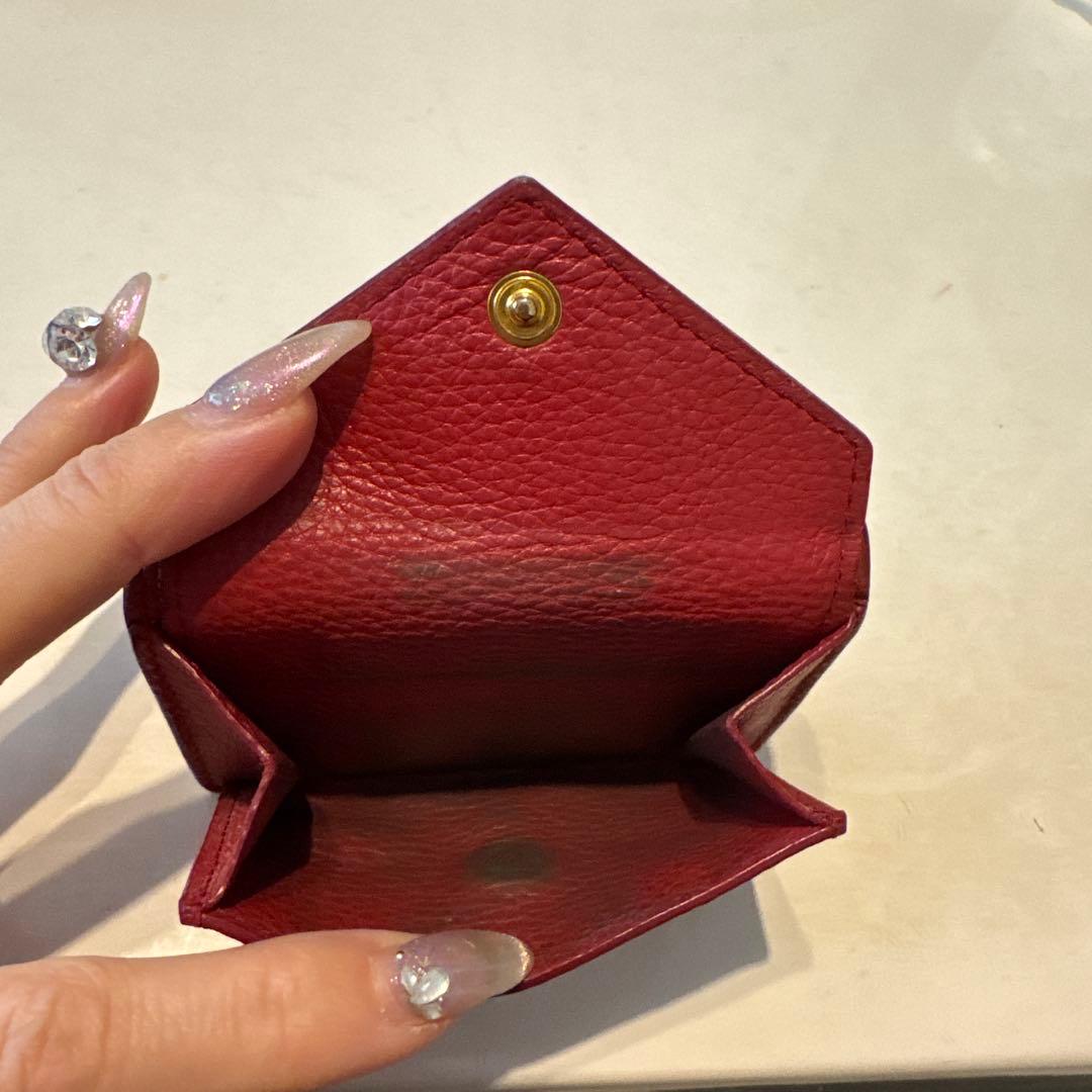 PRADA 三つ折り財布 ロッソ