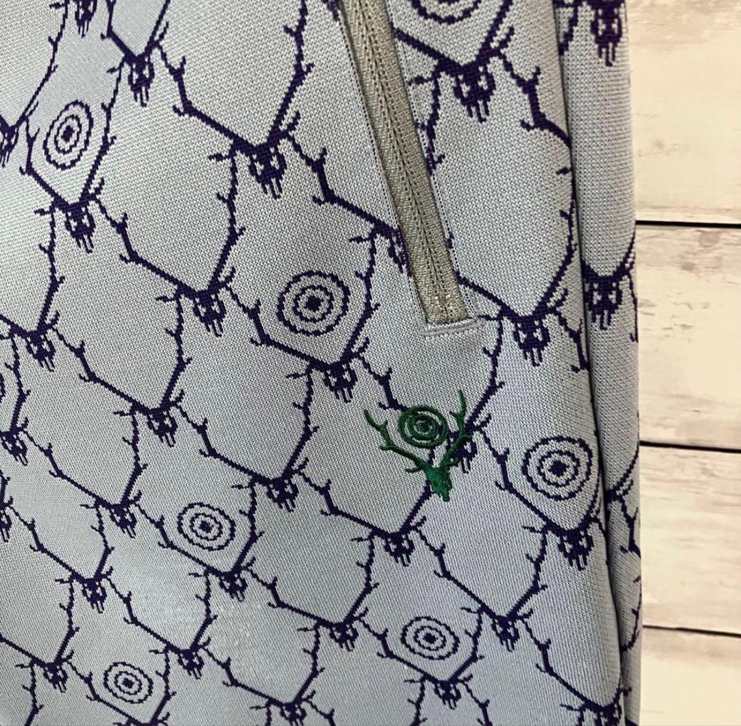 South2West8 トラックパンツ 総柄 スカル&ターゲット needles