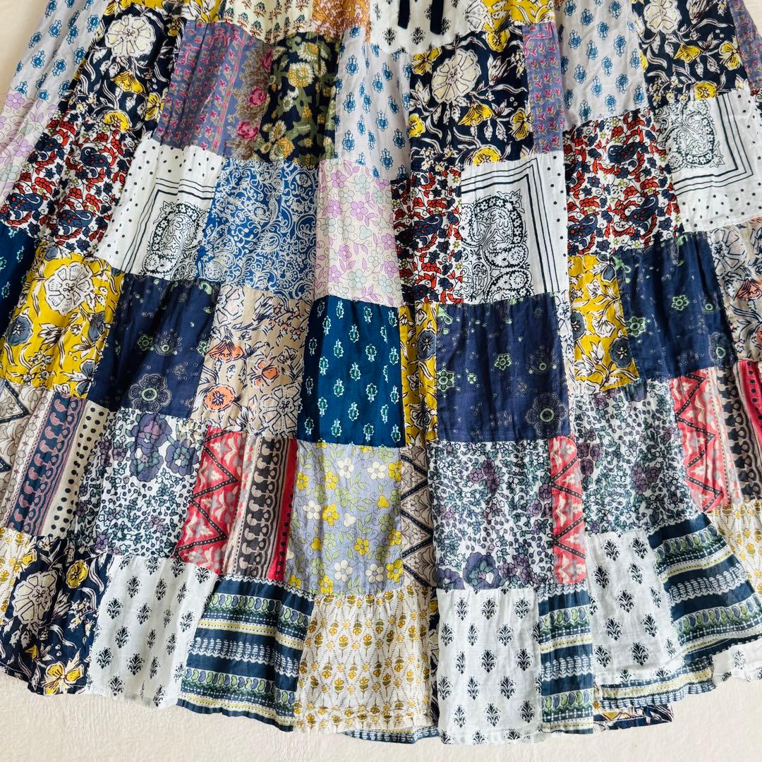 【極美品】nest robe パッチワークスカート ロングスカート希少
