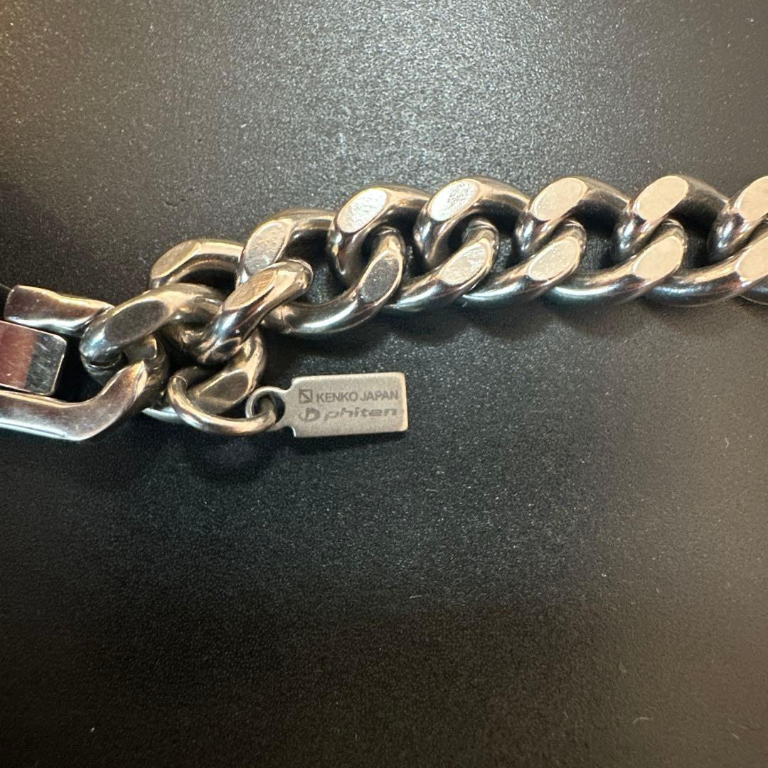 新宿銀の蔵 ファイテン 限定品 チタンネックレス 喜平 幅8.8mm 50cm