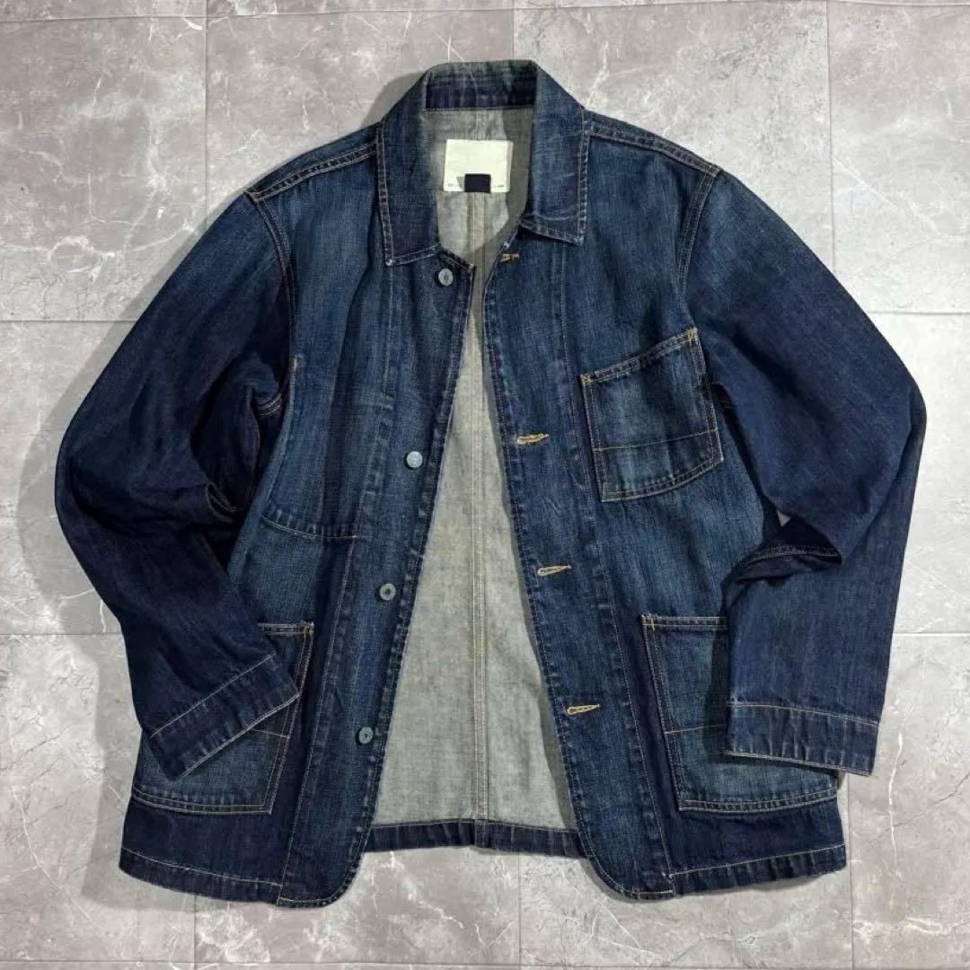 90s 00s OLD GAP デニム カバーオール チョアジャケット 濃紺